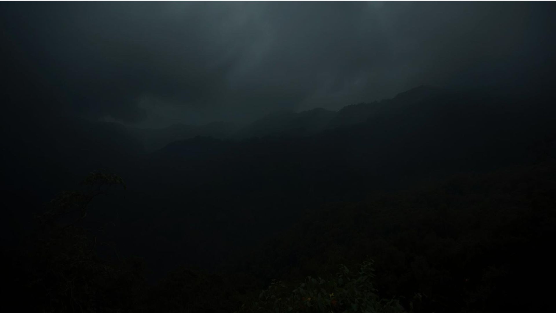 Mist over the Andes at dusk
