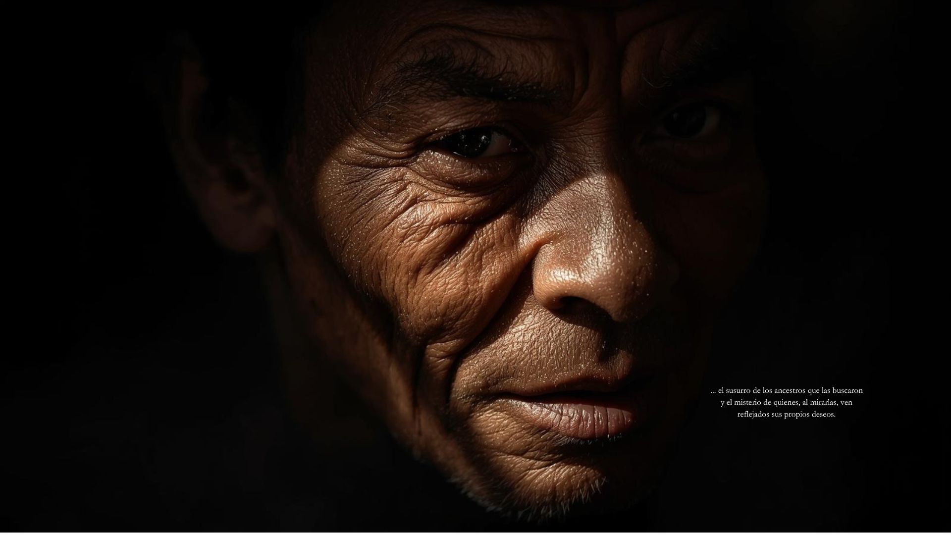 An elder miner in deep chiaroscuro, half his face caught in warm light, the other half in shadow.